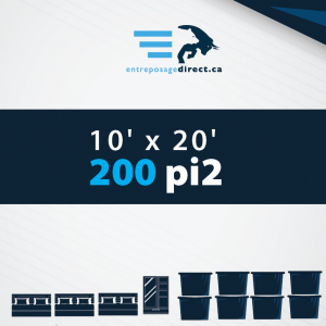 200 pi2 (10' x 20')