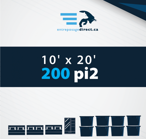 200 pi2 (10' x 20')