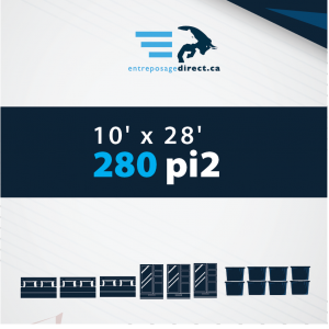 280 pi2 (10' x 28')